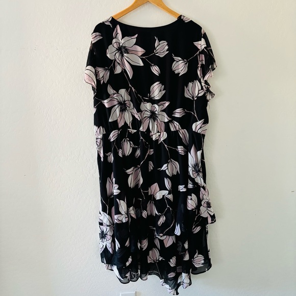 Estelle Azalea Black Floral Midi Dress - Picture 10 of 12